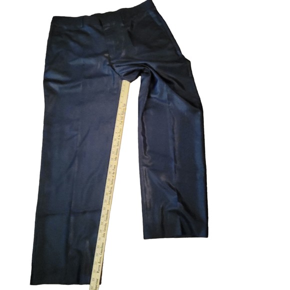 Vinci Mens Navy Long Sleeve Collared‎ Single Breasted 2 Piece Suit Size 36W - Picture 5 of 12